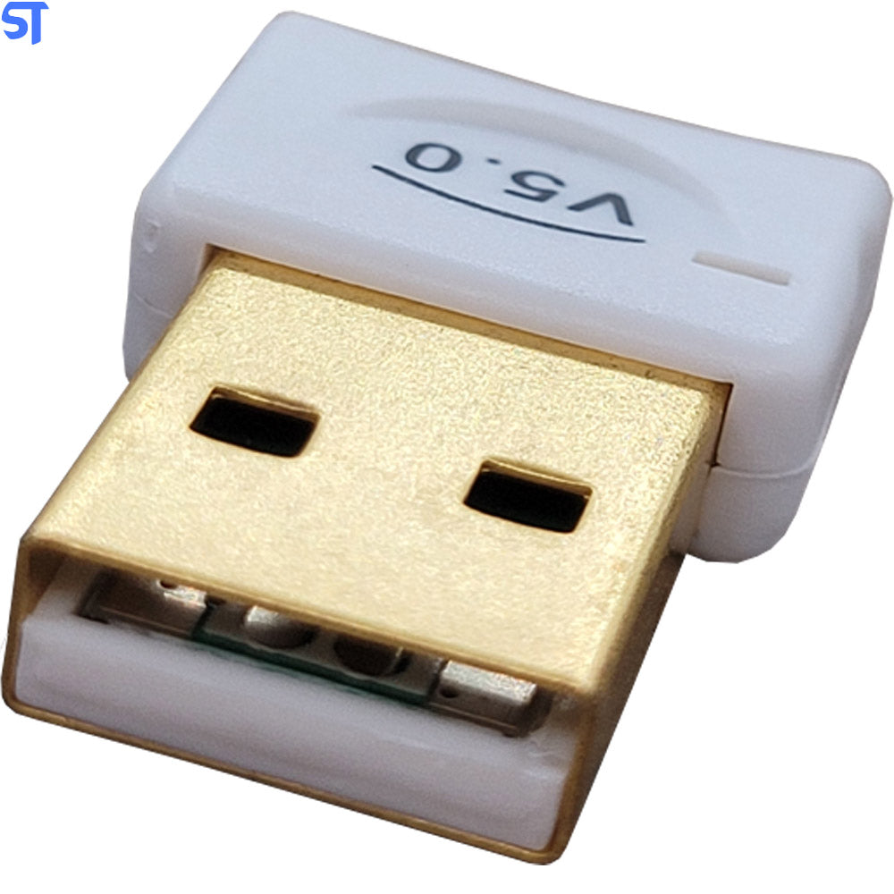 Mini Adaptador Bluetooth 5.0 Usb Dongle 3Mbps para Dados Branco - PEI-605